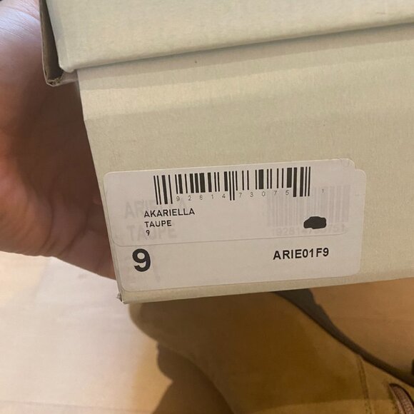 ANNE Klein "Akariella" Side Zip Lug Sole Ankle Boot Women New Taupe - Picture 5 of 11